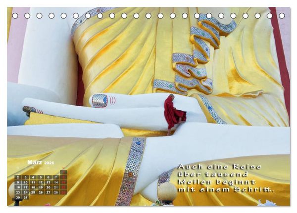 Produktbild: BUDDHAS WEISHEITEN - Balsam f&uuml;r die Seele (Tischkalender 2026 DIN A5 quer), CALVENDO Monatskalender