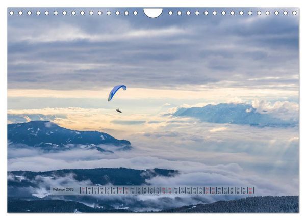 Produktbild: Paragliding - lautloses Schweben (Wandkalender 2026 DIN A4 quer), CALVENDO Monatskalender