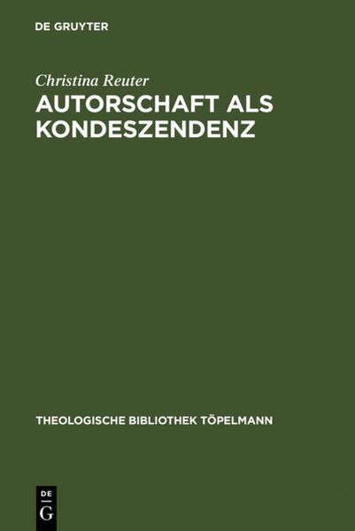 Produktbild: Autorschaft als Kondeszendenz