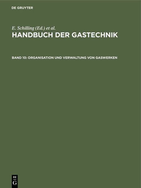 Produktbild: Organisation und Verwaltung von Gaswerken