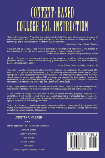 Produktbild: Content-Based College ESL Instruction