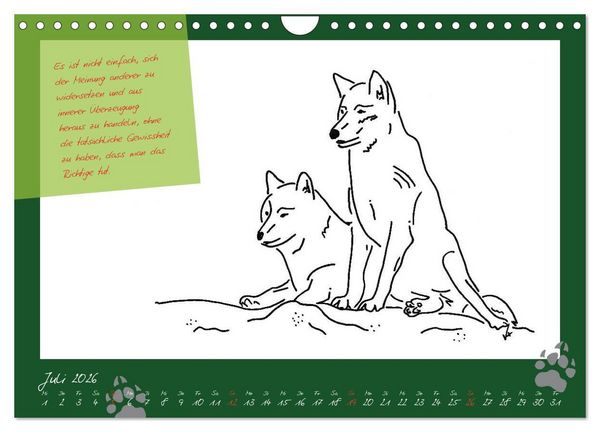 Produktbild: Der kleine GROSSE Wolf - Kalender (Wandkalender 2026 DIN A4 quer), CALVENDO Monatskalender