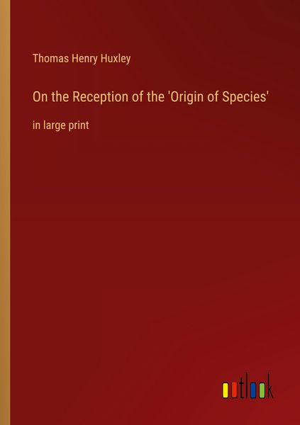 Produktbild: On the Reception of the 'Origin of Species'