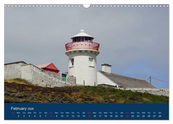 Produktbild: Irish Lighthouses - Beacons along Ireland's wild coast (Wall Calendar 2026 DIN A3 landscape), CALVENDO 12 Month Wall Calendar