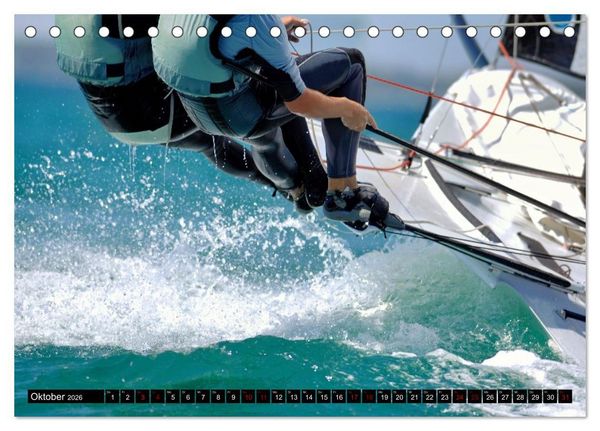 Produktbild: SEGELN - unterwegs mit dem Wind (Tischkalender 2026 DIN A5 quer), CALVENDO Monatskalender