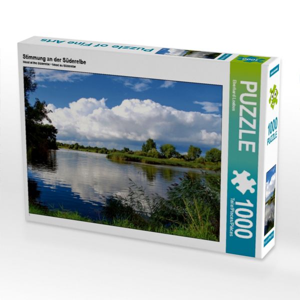 CALVENDO Puzzle Stimmung an der Süderelbe | 1000 Teile Lege-Größe 64x48cm Foto-Puzzle für glückliche Stunden