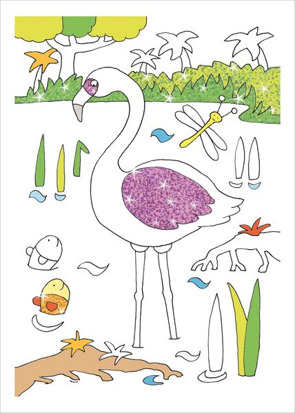 Produktbild: Mini Glitzer Malblock to go. Zootiere