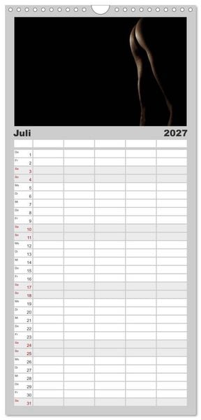 Produktbild: Familienplaner 2027 - M&Auml;NNER - AKTE ZWISCHEN KRAFT UND SINNLICHKEIT mit 5 Spalten (Wandkalender, 21 x 45 cm) CALVENDO