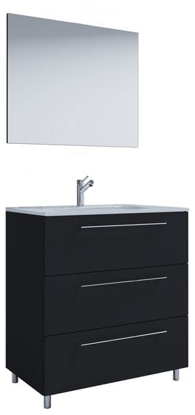 3-tlg. Waschplatz Waschtisch Badinos Schublade 3SC