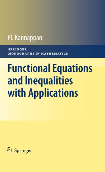 Produktbild: Functional Equations and Inequalities with Applications