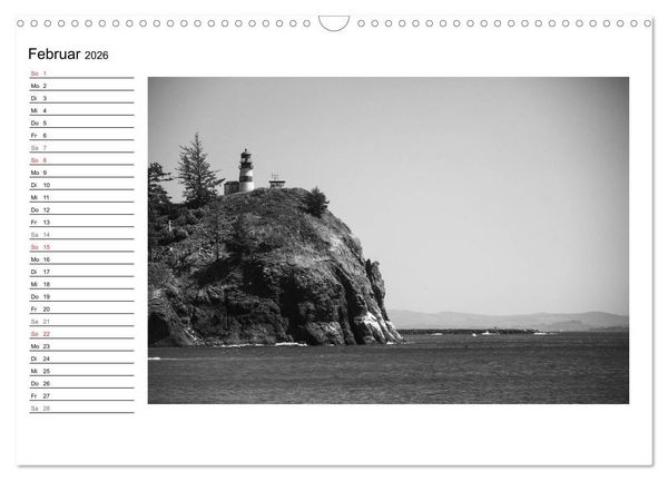Produktbild: Leuchtt&uuml;rme der Westk&uuml;ste der USA (Wandkalender 2026 DIN A3 quer), CALVENDO Monatskalender