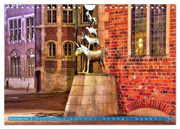 Produktbild: Hansestadt Bremen zur blauen Stunde (Wandkalender 2026 DIN A4 quer), CALVENDO Monatskalender