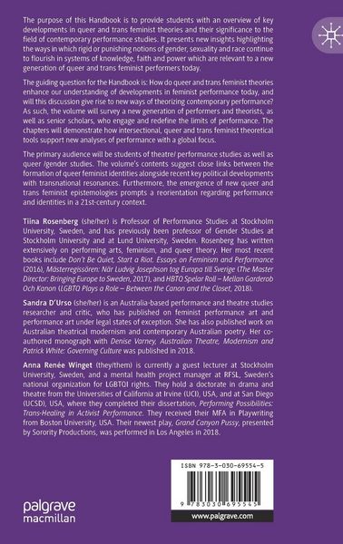 Produktbild: The Palgrave Handbook of Queer and Trans Feminisms in Contemporary Performance