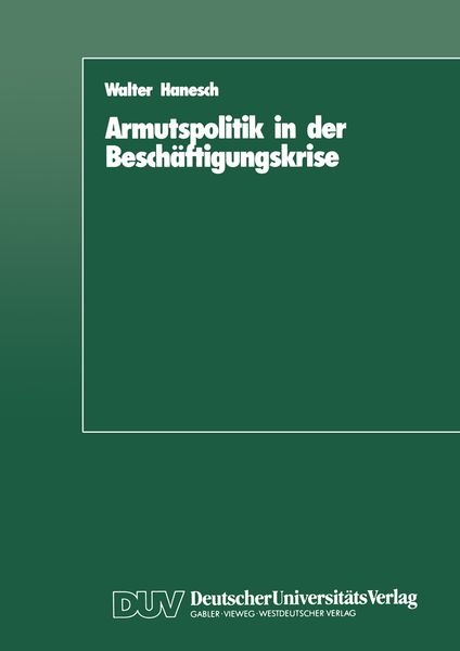 Produktbild: Armutspolitik in der Besch&auml;ftigungskrise