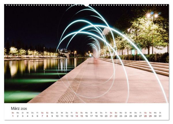 Produktbild: Lightpainting - Malen mit Licht und Zeit (Wandkalender 2026 DIN A2 quer), CALVENDO Monatskalender