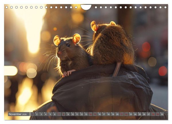 Produktbild: Mein bester Kumpel ist eine Ratte (Wandkalender 2026 DIN A4 quer), CALVENDO Monatskalender