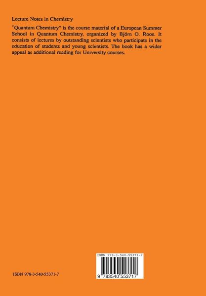 Produktbild: Lecture Notes in Quantum Chemistry