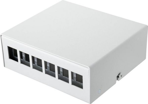Produktbild: Renkforce 6 Port Konsolidierungspunkt-Box f&uuml;r Keystone-Module Unbest&uuml;ckt