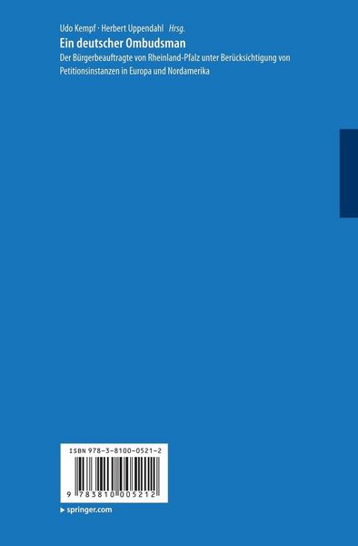 Produktbild: Ein deutscher Ombudsman