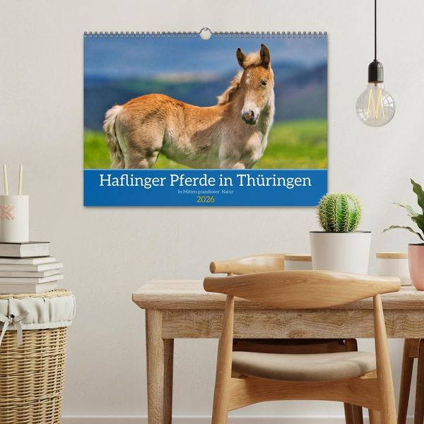 Produktbild: Haflinger Pferde in Th&uuml;ringen (Wandkalender 2026 DIN A3 quer), CALVENDO Monatskalender
