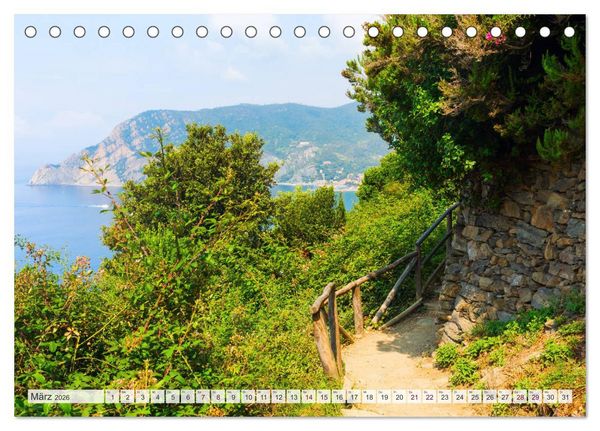 Produktbild: Cinque Terre - F&uuml;nf malerische D&ouml;rfer an der ligurischen K&uuml;ste (Tischkalender 2026 DIN A5 quer), CALVENDO Monatskalender