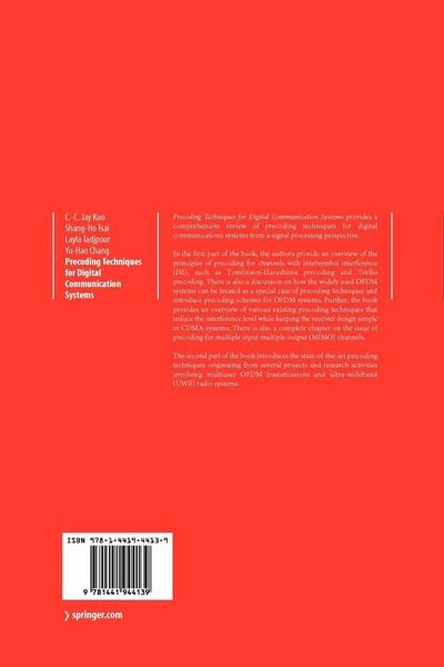 Produktbild: Precoding Techniques for Digital Communication Systems