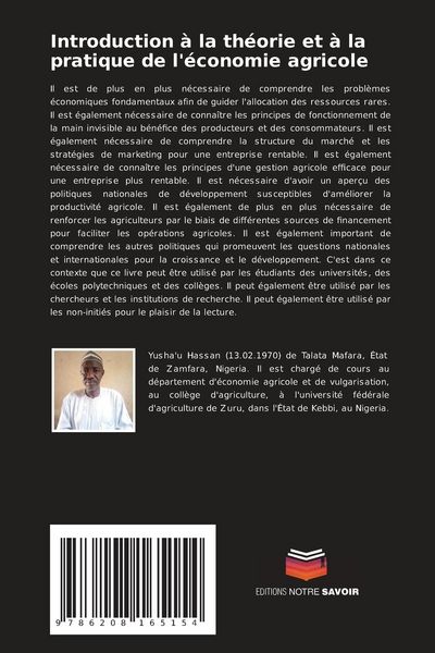 Produktbild: Introduction &agrave; la th&eacute;orie et &agrave; la pratique de l'&eacute;conomie agricole