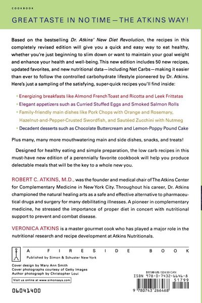 Produktbild: Dr. Atkins' Quick & Easy New Diet Cookbook