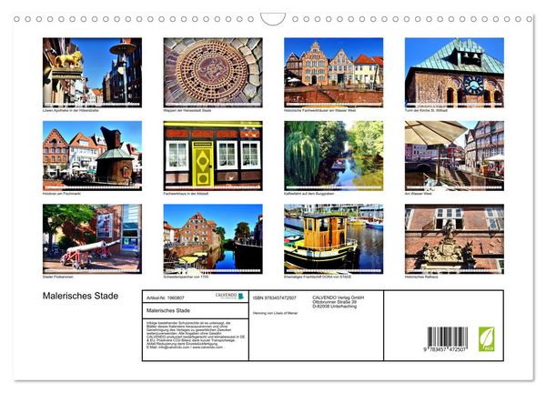 Produktbild: Malerisches Stade (Wandkalender 2026 DIN A3 quer), CALVENDO Monatskalender