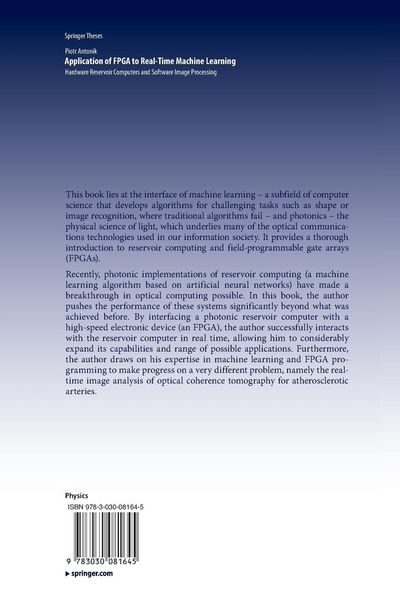 Produktbild: Application of FPGA to Real‐Time Machine Learning