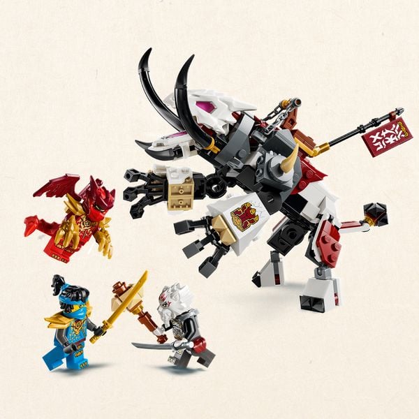 Produktbild: LEGO NINJAGO 71863 Zilvar auf seinem Drachentier Grimtak, Spielzeugmonster mit 3 Minifiguren