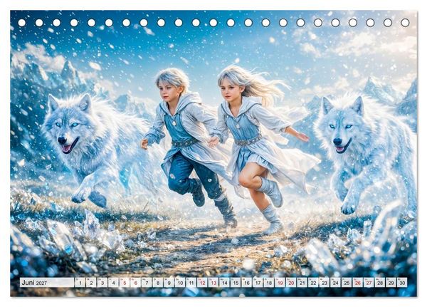 Produktbild: Sternzeichen - Die M&auml;chte des Tierkreises (Tischkalender 2027 DIN A5 quer), CALVENDO Monatskalender