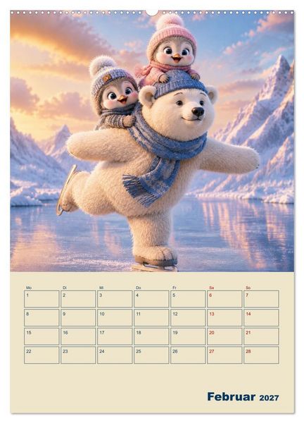 Produktbild: Frostige Fantasiewelten (Wandkalender 2027 DIN A2 hoch), CALVENDO Monatskalender
