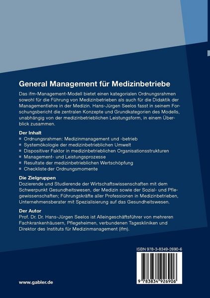 Produktbild: General Management f&uuml;r Medizinbetriebe