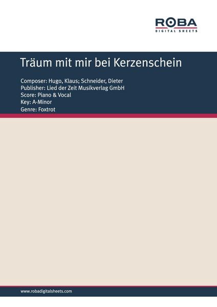 Produktbild: Tr&auml;um mit mir bei Kerzenschein