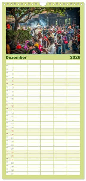 Produktbild: Familienplaner 2026 - Taipeh, Hauptstadt von Taiwan mit 5 Spalten (Wandkalender, 21 x 45 cm) CALVENDO