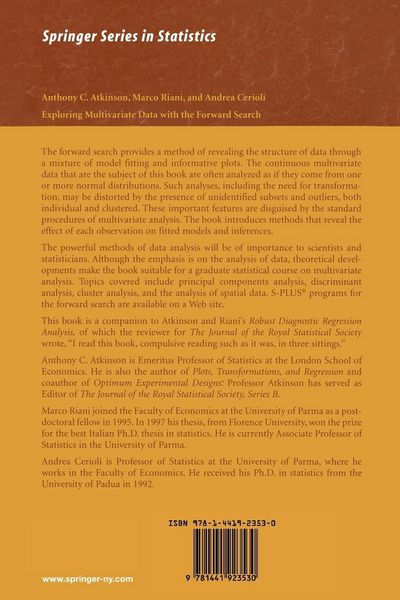 Produktbild: Exploring Multivariate Data with the Forward Search