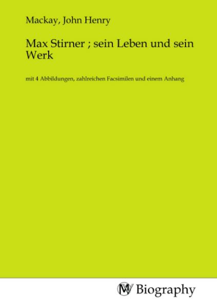 Produktbild: Max Stirner ; sein Leben und sein Werk