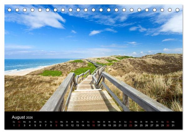 Produktbild: SYLT hinter den D&uuml;nen (Tischkalender 2026 DIN A5 quer), CALVENDO Monatskalender
