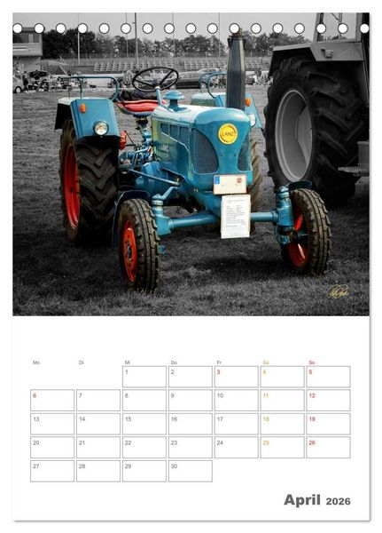 Produktbild: Oldtimer - Trecker Liebe (Tischkalender 2026 DIN A5 hoch), CALVENDO Monatskalender