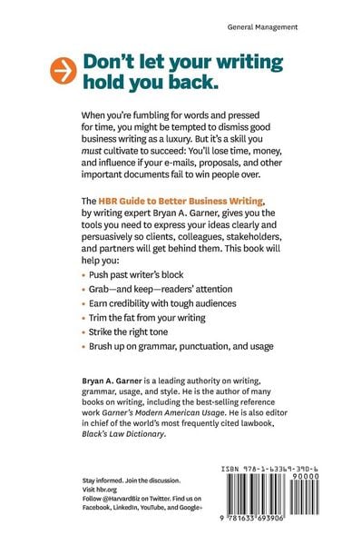 Produktbild: HBR Guide to Better Business Writing (HBR Guide Series)