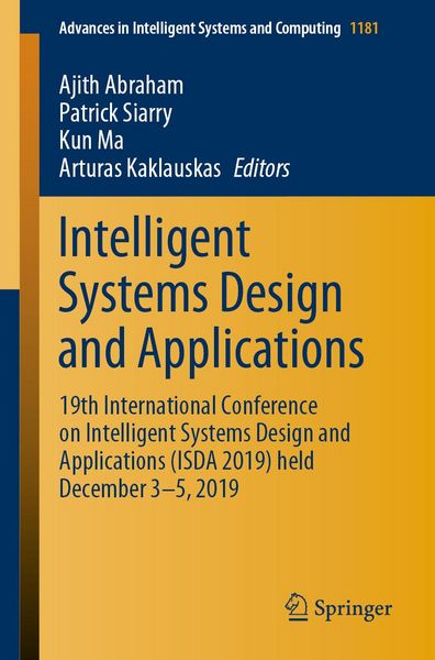 Produktbild: Intelligent Systems Design and Applications