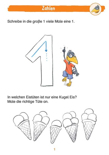 Produktbild: Mein Matheblock mit Rabe Linus - 1. Klasse