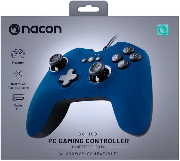 Produktbild: NACON PC Gaming Controller GC-100XF, kabelgebunden, blau