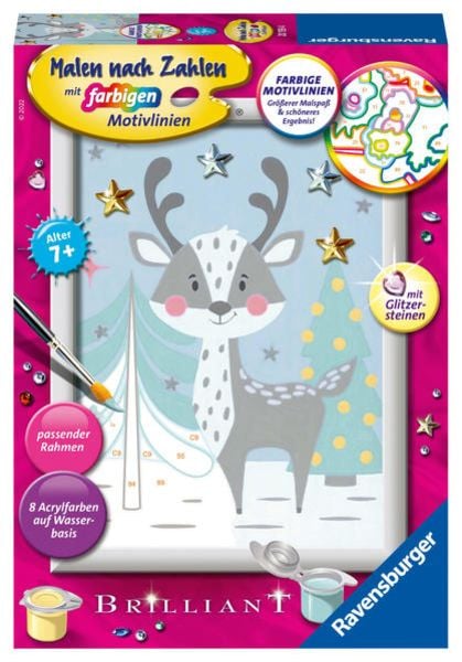 CreArt, Malen nach Zahlen Kinder - Niedlicher Hirsch, Sonstige von , Ravensburger Verlag GmbH