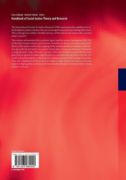 Produktbild: Handbook of Social Justice Theory and Research