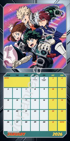 Produktbild: My Hero Academia Broschurkalender 2027