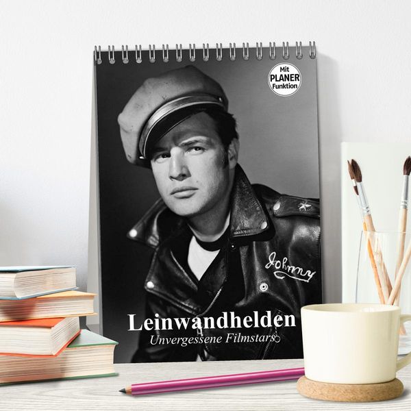 Produktbild: Leinwandhelden. Unvergessene Filmstars (Tischkalender 2026 DIN A5 hoch), CALVENDO Monatskalender