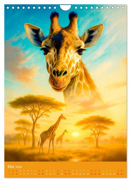 Produktbild: Afrikas wilde Seele - Magische Tierwelt im Portr&auml;t (Wandkalender 2026 DIN A4 hoch), CALVENDO Monatskalender