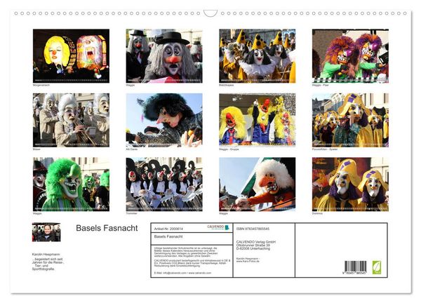 Produktbild: Basels Fasnacht (Wandkalender 2026 DIN A2 quer), CALVENDO Monatskalender